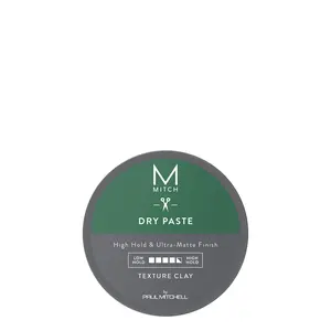 Paul Mitchell Dry Paste High Hold Ultra Matte Finish Texture Clay Sculpted Hairstyles with Clays Safflower Oil & Body Building Ingredients Cream Gel