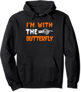 I'm With The Butterfly Last Minute Halloween Costume For Men Pullover Hoodie - Lorenzoc Shop 53B0BFFW5T2W