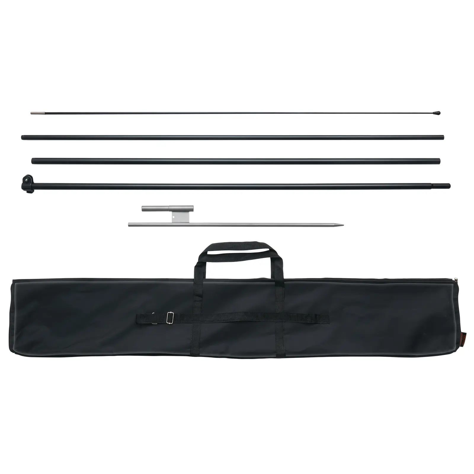 【Summerfinds】VEVOR Feather Flag Pole Kit Swooper Flag Pole Set 16.3 ftSign Flag Poles for Business Advertising Flags Outdoorwith A Ground Stake and Carrying Bag (Flag Not Included) Aluminum Banner