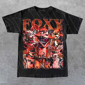 Limited Foxy Five Nights At Freddy's Vintage T-Shirt, Gift For Woman and Man Unisex T-Shirt FD, Vintage Fashion, Classic Styles for Everyone, Simple Style