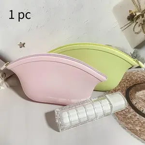 Fashionable Silicone Cosmetic Pouch: Perfect for Travel and Everyday Use - Waterproof, Durable, and Easy to Clean