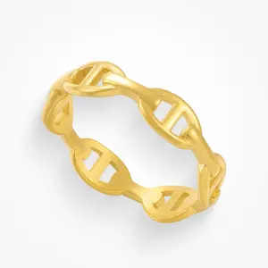 EVRY JEWELS Gold or Silver Plated Women's Hypoallergenic Dolce Ring