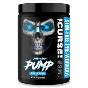 JNX SPORTS The Curse! Stim-Free Pump | Caffeine-Free Pre Workout Powder | 40 Serves | Citrulline Malate 2:1, Betaine Anhydrous, Beta‑Alanine | Pre-Workout for Men & Women