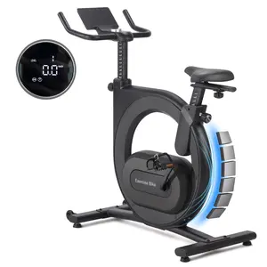 GARVEE Exercise Bike for Home, Magnetic Obstruction Stationary Bikes, Indoor Cycling Bicycle with Adjustable Seat, Fitness Bikes with LED Monitor, Smart Workout App, 300lbs Capacity, Black