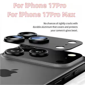 Camera Lens Protector Case for iPhone 17pro/17 Pro Max, HD Tempered Glass, Durable Metal Frame, Scratch-Resistant Cover, Easy Installation