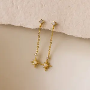 Starburst Drop Studs by Caitlyn Minimalist