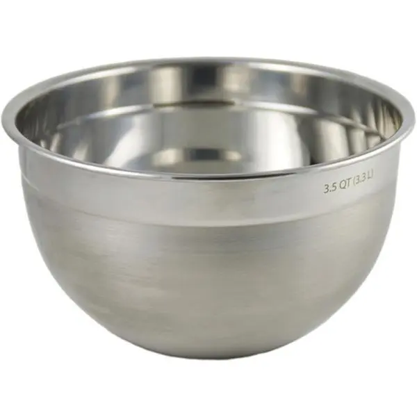 Stainless Steel Mixing Bowls - 3.5 Qt BPA-Free Nesting Metal Tableware Bowl with Rounded Lip, Dishwasher-Safe Kitchen Supplies for Food Prep, Cooking, Bpa Free Bowls