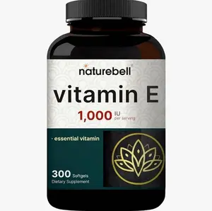 Vitamin E 1,000 IU Per Serving - 300 Softgels - Antioxidant Supplement for Skin, Heart & Brain Health Support - High Bioavailability* - Gluten-Free & Non-GMO