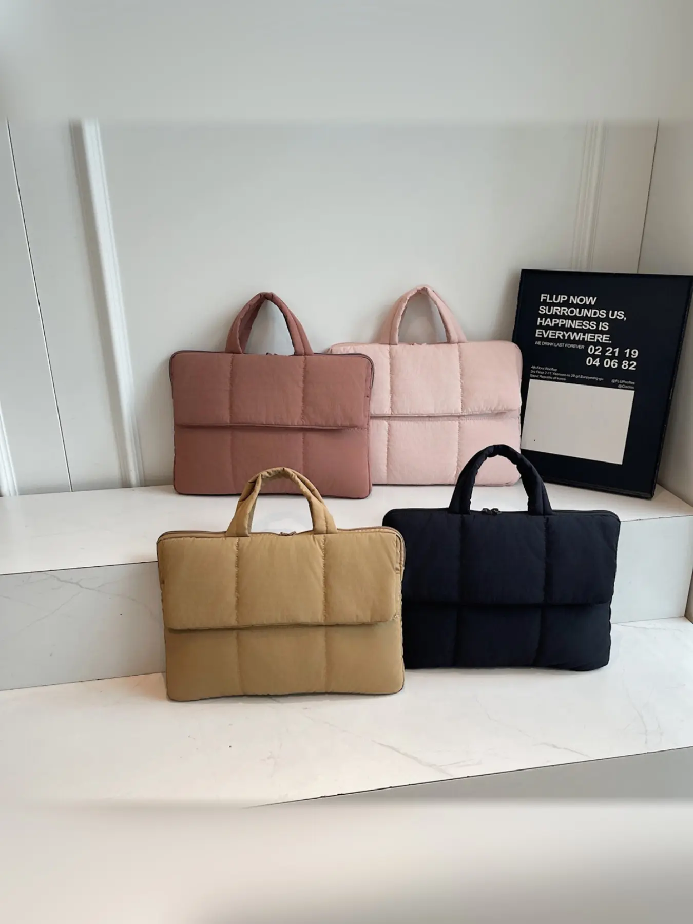 Soft Laptop Handbag, 14/15.6 Inch, Shockproof Lightweight Briefcase, Embroidered Stitching, Simple Commuter Bag, Fits Luggage Handle, Unisex Travel Essential