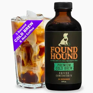 iHeartDogs Found Hound Coffee Concentrate - Cold Brew Coffee, Perfect for Instant Iced Coffee, Cold Brewed Coffee and Hot Coffee