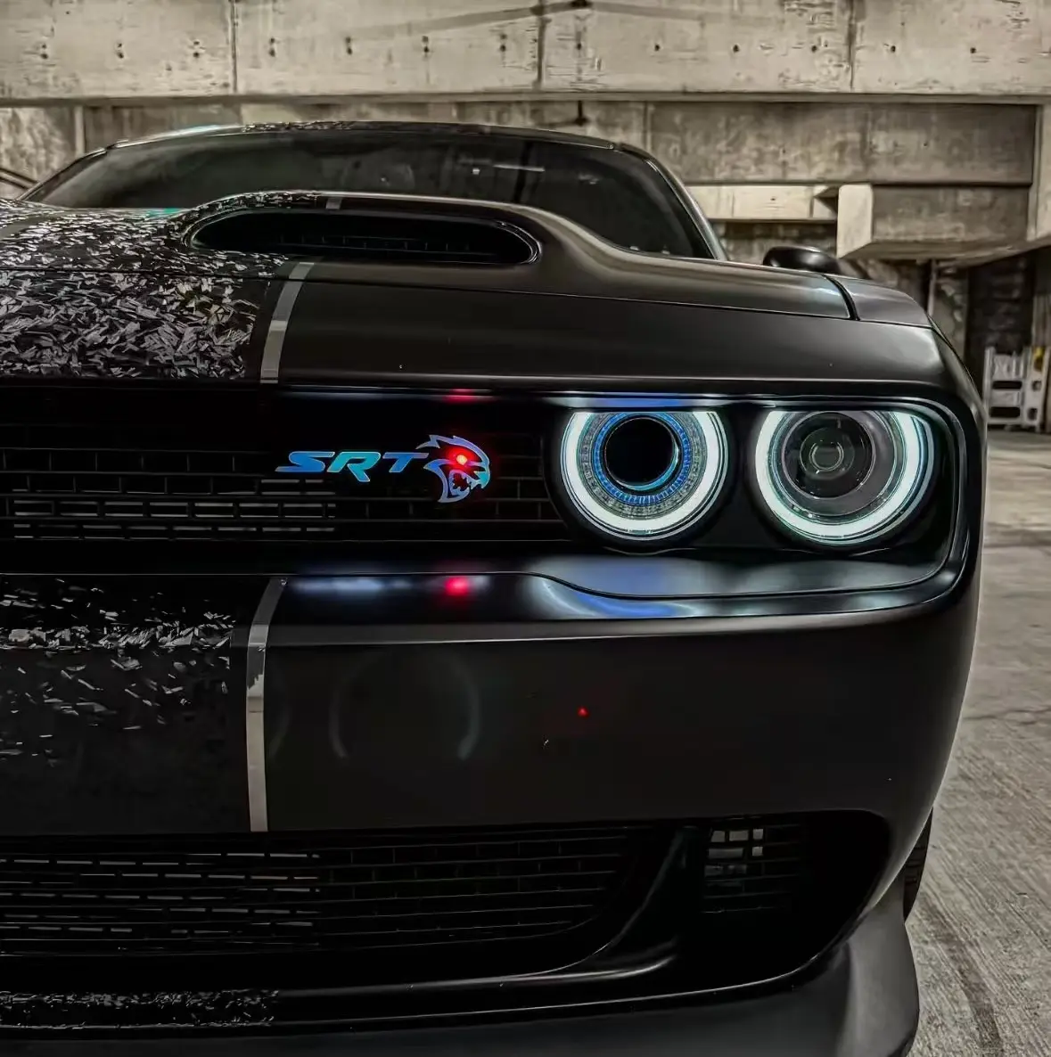 RGB LED Grille Badge – SRT, Hellcat,Scat pack, (Fits Dodge Charger, Challenger, Durango, Grand Cherokee, Jeep, Ram)