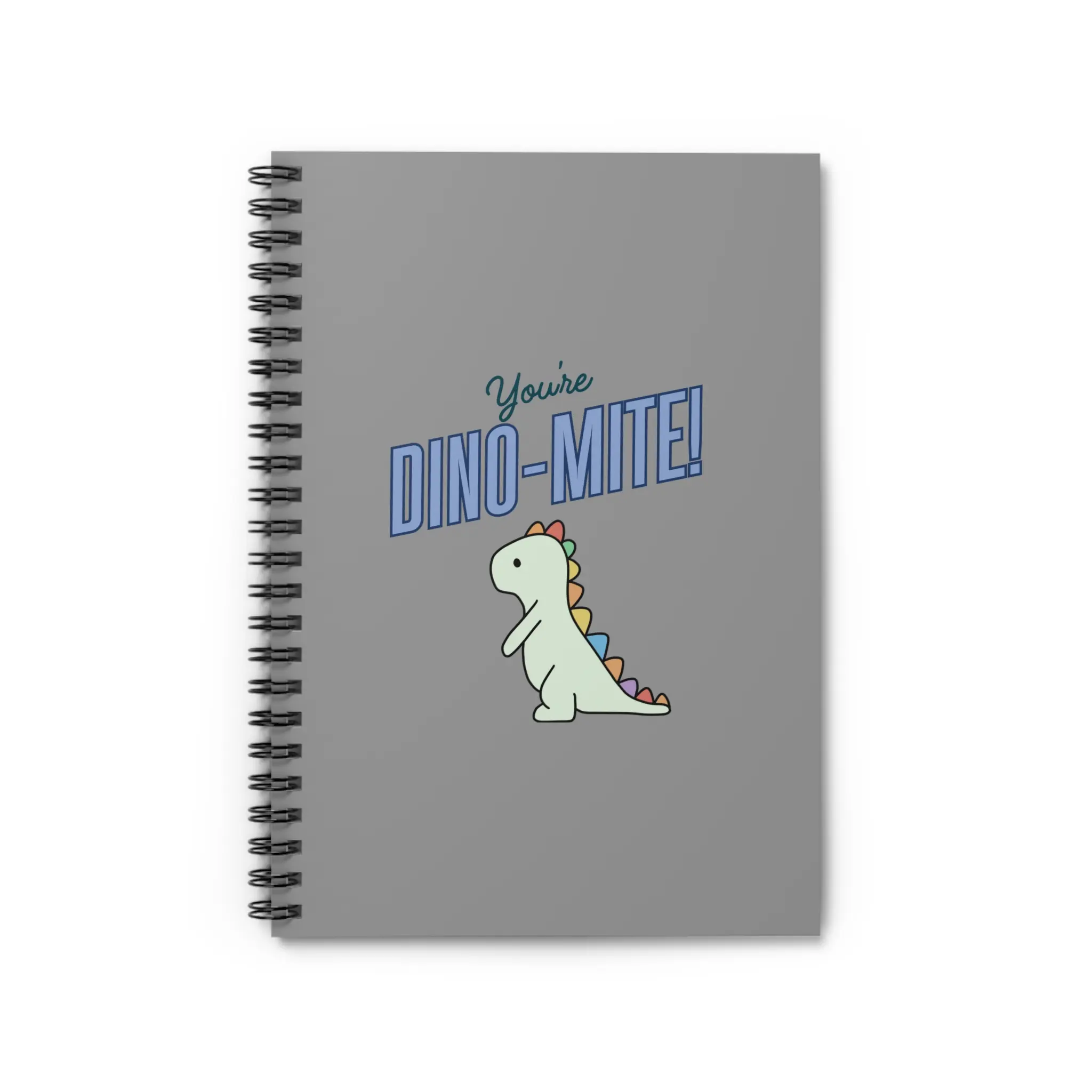 Dinosaur-Themed Spiral Notebook - You're DINO-MITE!, Cute Gift for Kids, School Supplies, Journaling, Fun Stationery