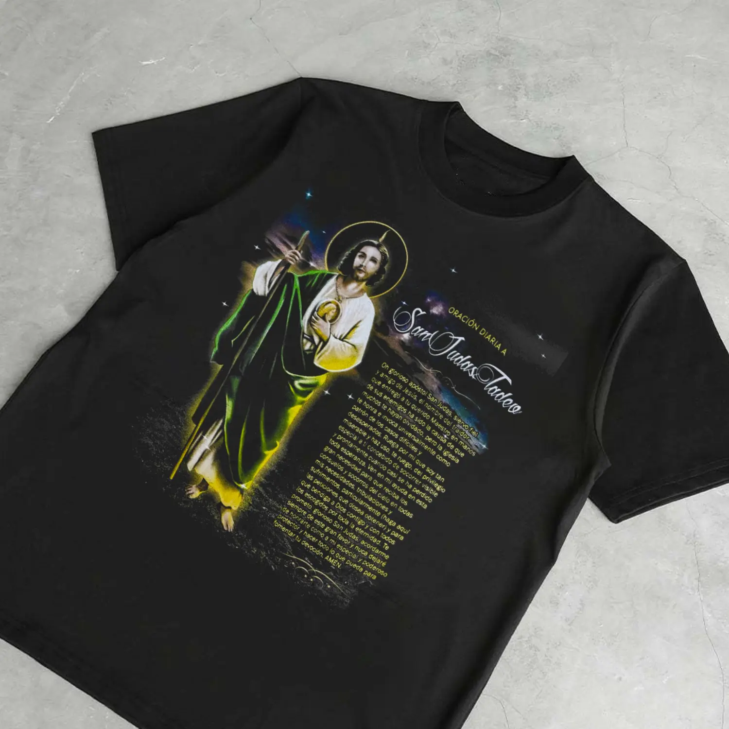 Saint Jude Thaddeus Prayer Shirt | San Judas Tadeo Tee | Catholic Faith T-Shirt | Christian Graphic Tee | Religious Shirt for Men Women | Miracle Saint Shirt