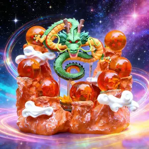 2026 new style DBZ Rockery dragon statue set resin dragon belt 7 4.3cm crystal balls ,Christmas and holiday parties are the best gifts for children, friends and sweetheart.