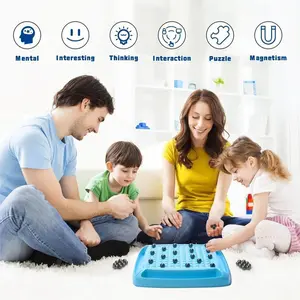Kids & Adult Magnetic Chess Set Travel Ready 30-Piece Board Game for Family Fun Mental Thinking Interaction Puzzle Magnetism Portable Multiplayer Tabletop Games