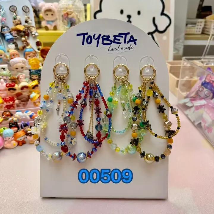 DIY005 PVC Crystal Keychain - Keychain Accessory, Bag Charm, Beadable Item for Live Streaming, Bag Charm Keychains