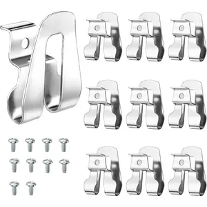 10 count Belt Clip for Ryobi, Drill Clip for Tool Belt 633586002 636181001 Replacement Part with Screws, Stainless Steel Driver Hook for Ryobi and Ridgid 18 volt ToolsQuesear