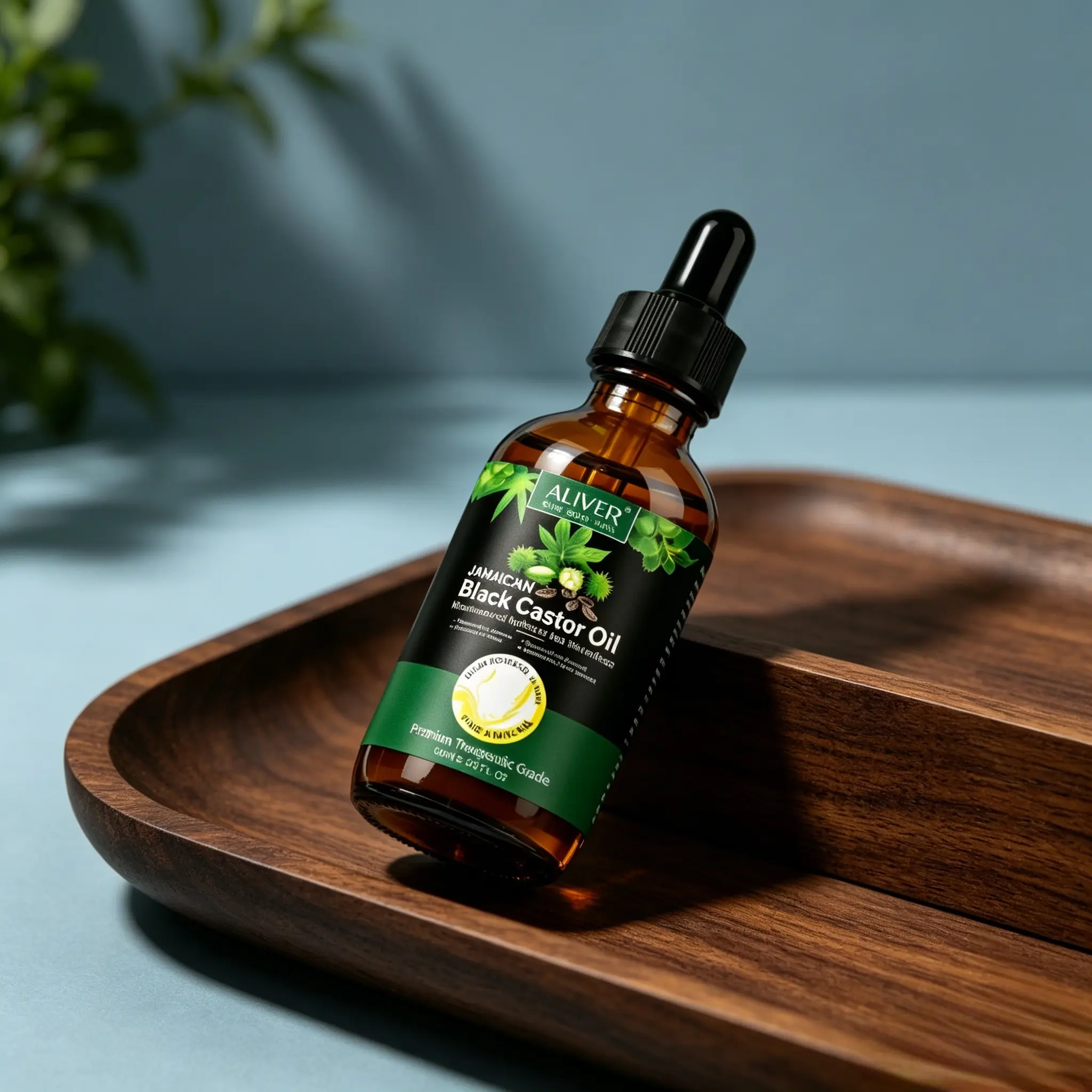 ALIVER Vegan Jamaican Black Castor Oil, a Hydrating Haircare Moisturizer for Hair, Scalp, Brow, Eyelashes and Nails, 60ml, Moisture, Scalp Care, Beauty Oil Scalp Care