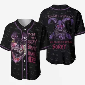 Five Nights At Freddy Jersey Shirt, Fnaf Bonnie The Bunny Baseball Jersey