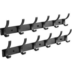 2 Pack Coat Rack Wall Mount, Coat Hooks Wall Mount, Wall Hooks for Hanging, Hat Rack for Wall, Coat Hanger Wall Mount, Towel Hooks for Bathrooms