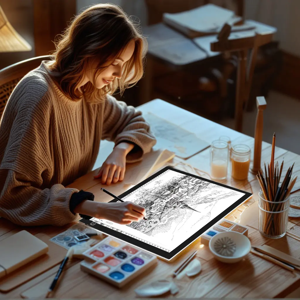 A4 LED Light Pad Tablet - Slim USB-Powered Diamond Painting Drawing & Writing Boards, Bright Even Lighting, Portable Art Supply
