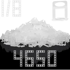 Tile Leveling System, 4650- Tile Spacers Tile Leveling Tools, 1/8 Inch Tile Leveling Clips for Tiles and Stone Installation