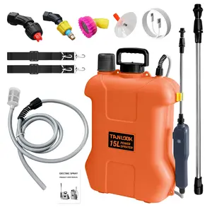 Tanlook 3.5 Gallon Electric Garden Sprayer 80 PSI Battery Powered Backpack Sprayer with Telescopic Wand 4 Nozzles