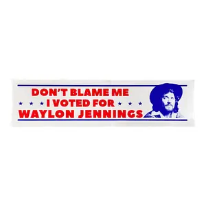 I Voted for Waylon Jennings Bumper Sticker