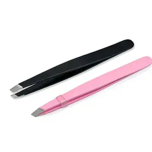 Slant Tweezers - Tweezer Guru Professional Stainless Steel Slant Tip - PACK OF 2