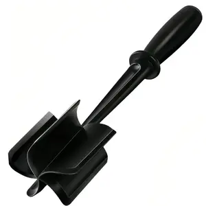 Meat Chopper with 5 Curved Blades, Heat-Resistant Hamburger and Ground Meat Smasher, Nylon Masher Tool for Nonstick Cookware