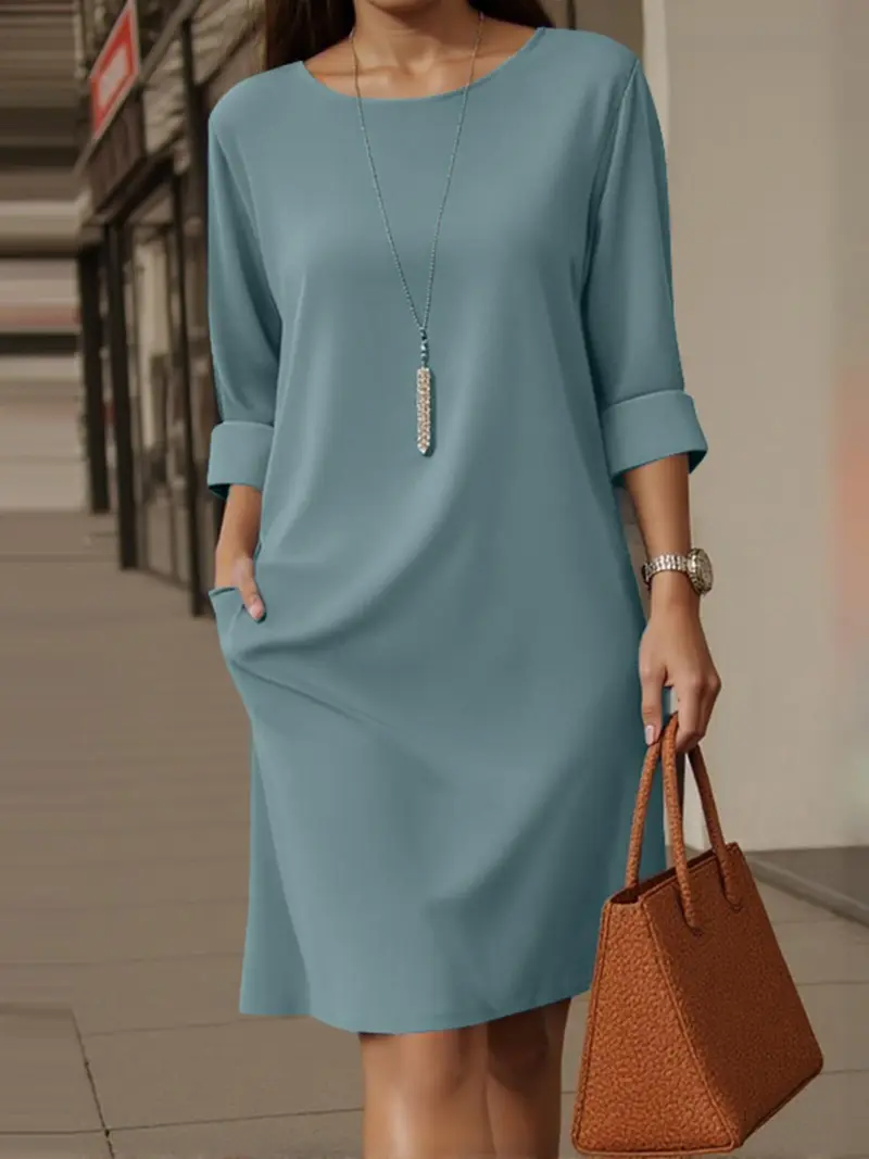 chinese dress ladies Loose Fit Midi Dress in Black | MM6 | Covet + Lou