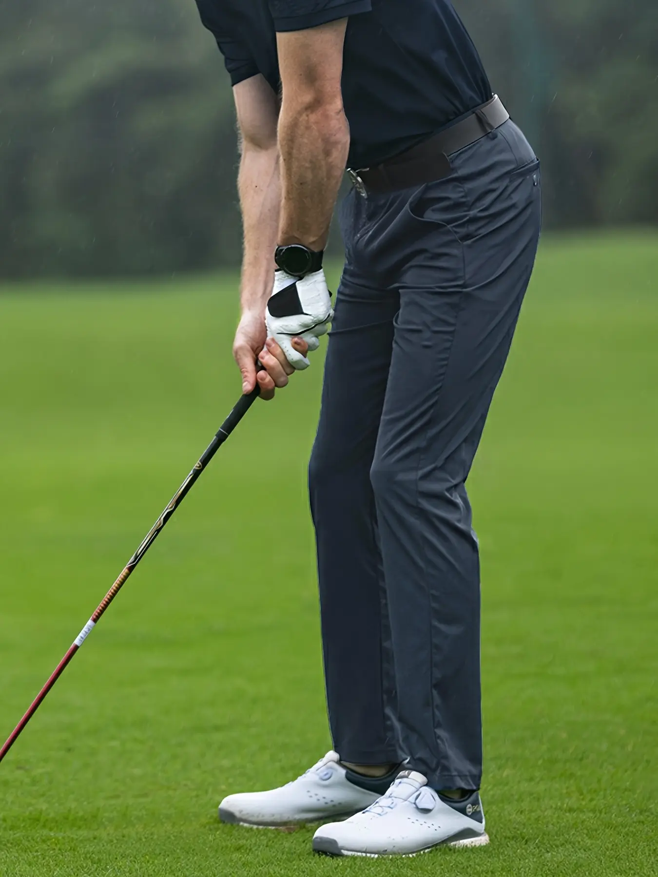 Men's Elegant Golf Pants, Casual Sportswear, Athletic Casual Trousers, Long Pants with 4 Pockets, Comfortable Polyester Spandex Fabric, Ideal for Outdoor Activities