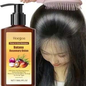 3-in-1 Shampoo with Rosemary Batana & Onion for Damaged Hair & Scalp Nourishes Shines Hair Cleanses Scalp Strengthens Moisturizes Roots Revitalizes Enhances Beauty Travel-Friendly Gift shampoo