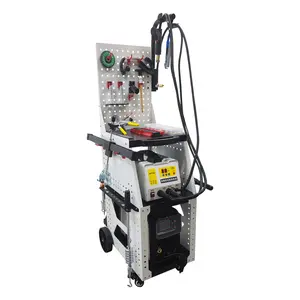YOKOMA Full Set Car Auto Repair Machine: 220V 97ES Steel Body Dent Pulling& Welding Machine Car Stud Welder Auto Spot Dent Repair Machine with Professional Tool Cart