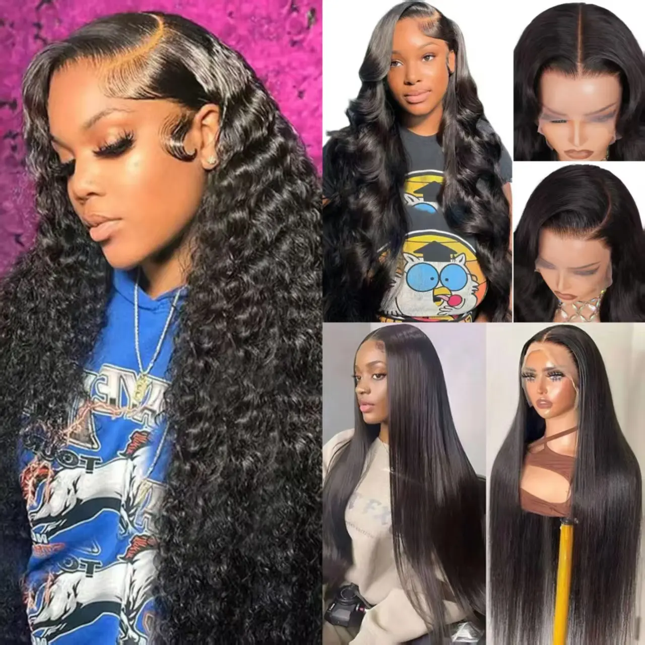 [Combo sale 28"&22"&22"]"   3 wig Jerry Curly 13x4 Lace Front Wigs Human Hair with Baby Hair180% Density Human Hair Wigs for Black Women