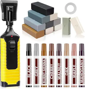 Hardwood & Laminate Floor Repair Kit,  Vinyl Floor Scratch Repair, 11PCS Wood Floor Fix Kit with Wax & Touch Up Markers for Scratches, Stains & Holes