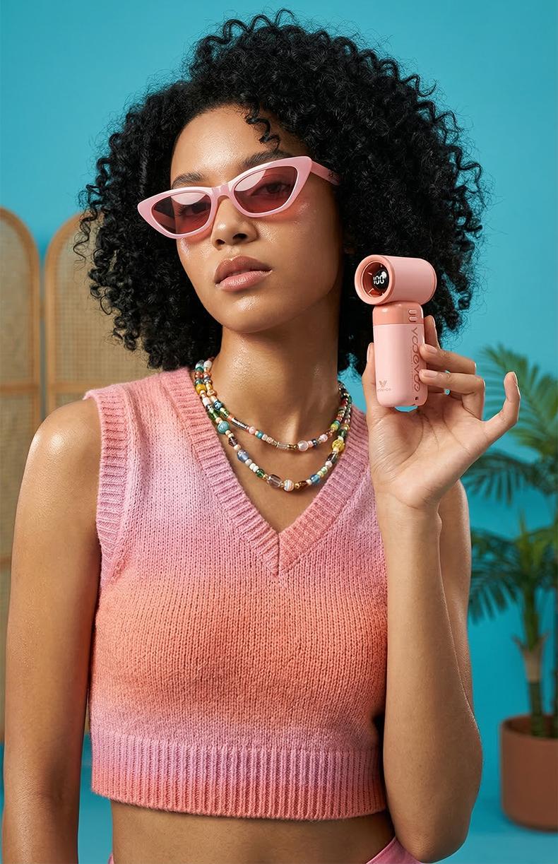 Yodevoe Mini multi-functional handheld fan, powerful turbine portable fan, wind speed 1-100, 20,000 RPM high-speed motor, maximum cooling time 3-13 hours, 3000mAh rechargeable battery, pocket-sized personal travel gadget suitable for both men and women.