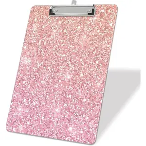 Plastic A4 Clipboards, Cute Clipboard Stardard Letter Size for Teacher, Kids, Lightweight Clip Board | Decorative Clip Boards | Office Clipboard | School Supplies(Pink Scales).