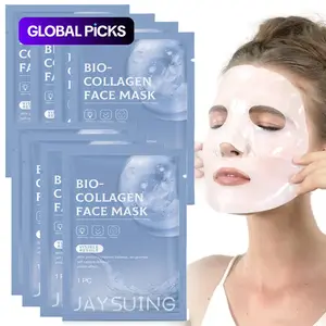 Collagen Hydrating & Firming Face Mask, 4/8 Counts Moisturizing & Nourishing Face Masks, Facial Care Mask for Women & Men, Skincare Products, Collagen Mask Sheet, Collagen Film Mask #GLOBAL PICKS
