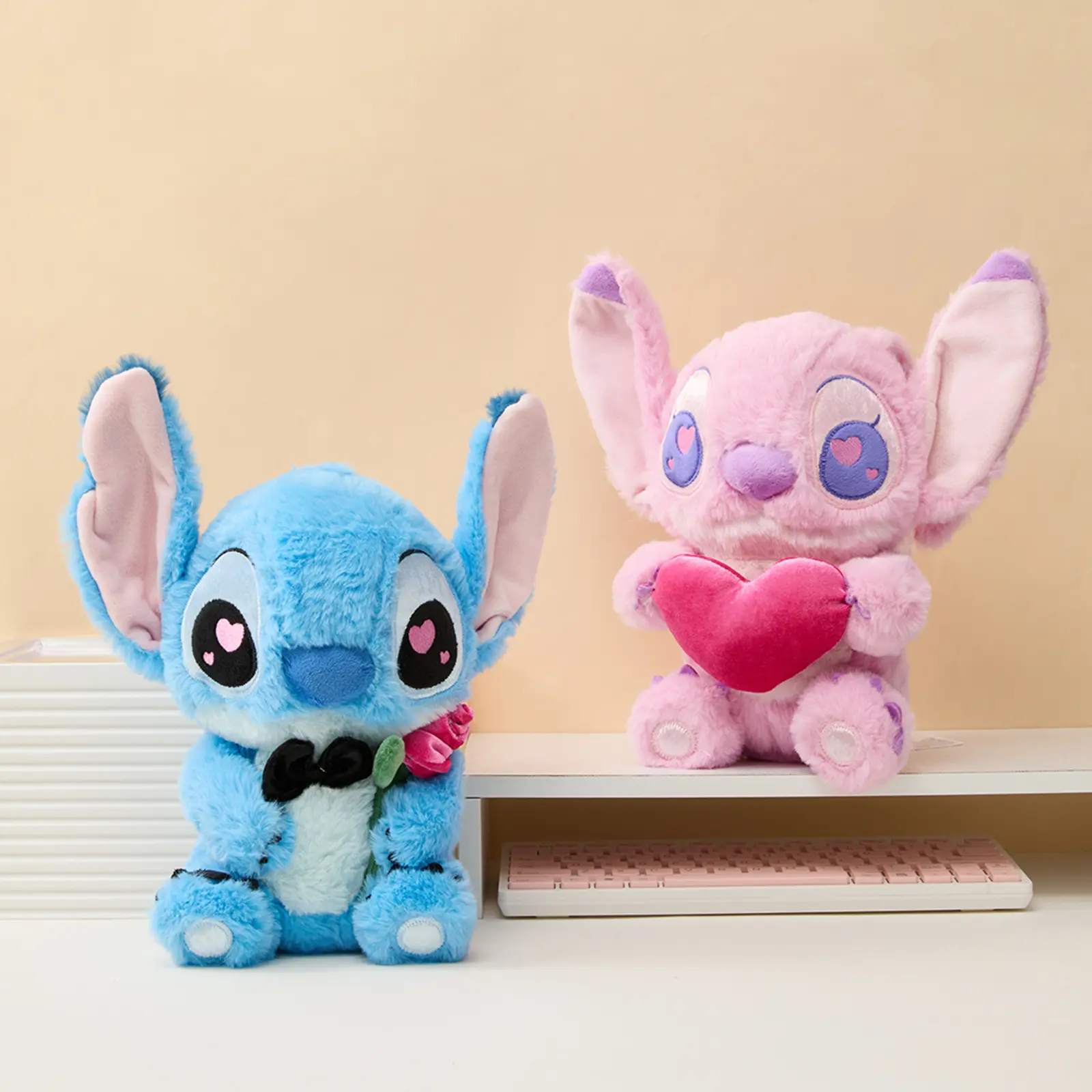 Disney Stitch Valentine Kawaii Stuffed Animal, Soft Huggable Stuffed Toy, Cuddly Doll Gift for Kids, Collectors, Back To School Disney Stitch Valentine Kawaii Stuffed Animal, Soft Huggable Stuffed Toy, Cuddly Doll Gift for Kids, Collectors, Back To School