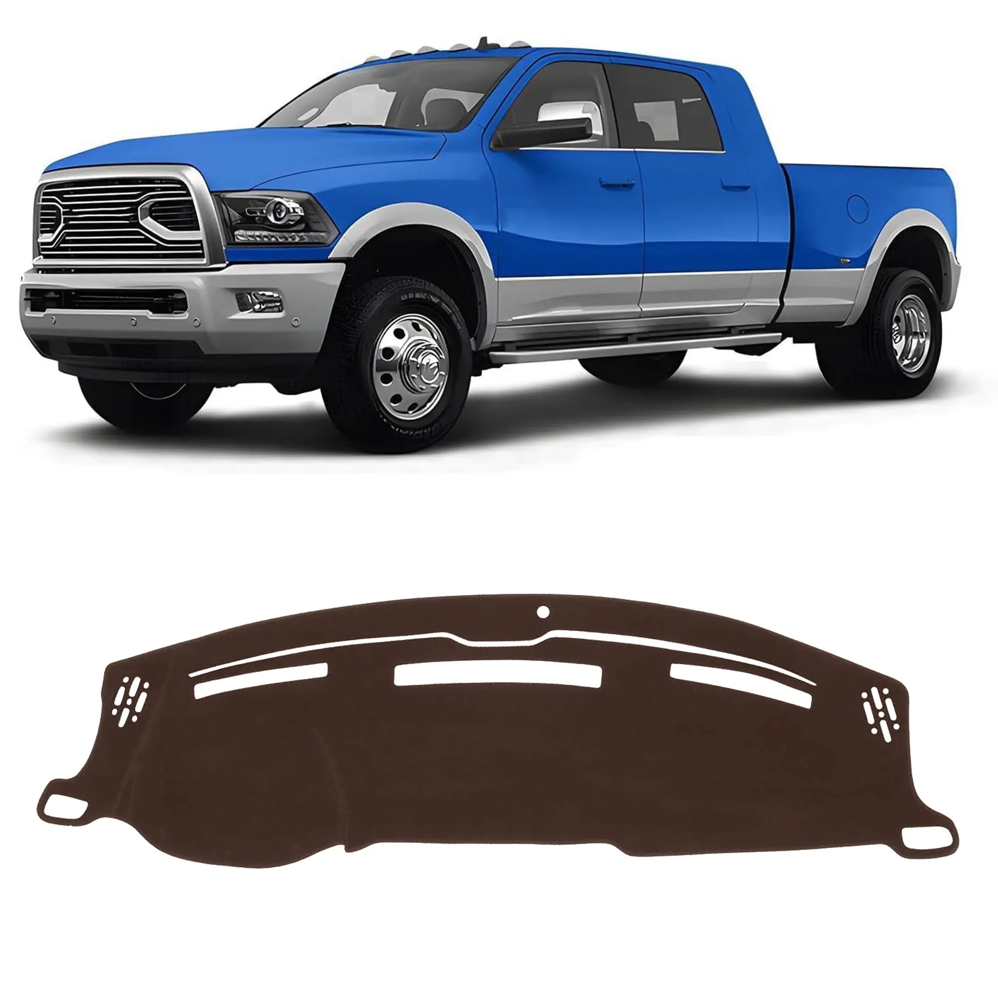 KUST Black Custom-Fit Dashboard Cover for 2009-2018 Dodge Ram 1500 2500 3500, Non-Slip Polyester Dash Mat, No-Glare Car Interior Accessories, Car Accessories, Accessories For Car