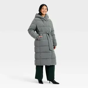 Women's Duvet Puffer Jacket - A New Day Dark Gray M