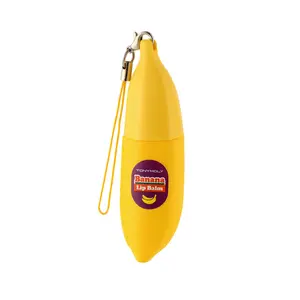 Magic Food Dalcom Banana Keychain Lip Balm