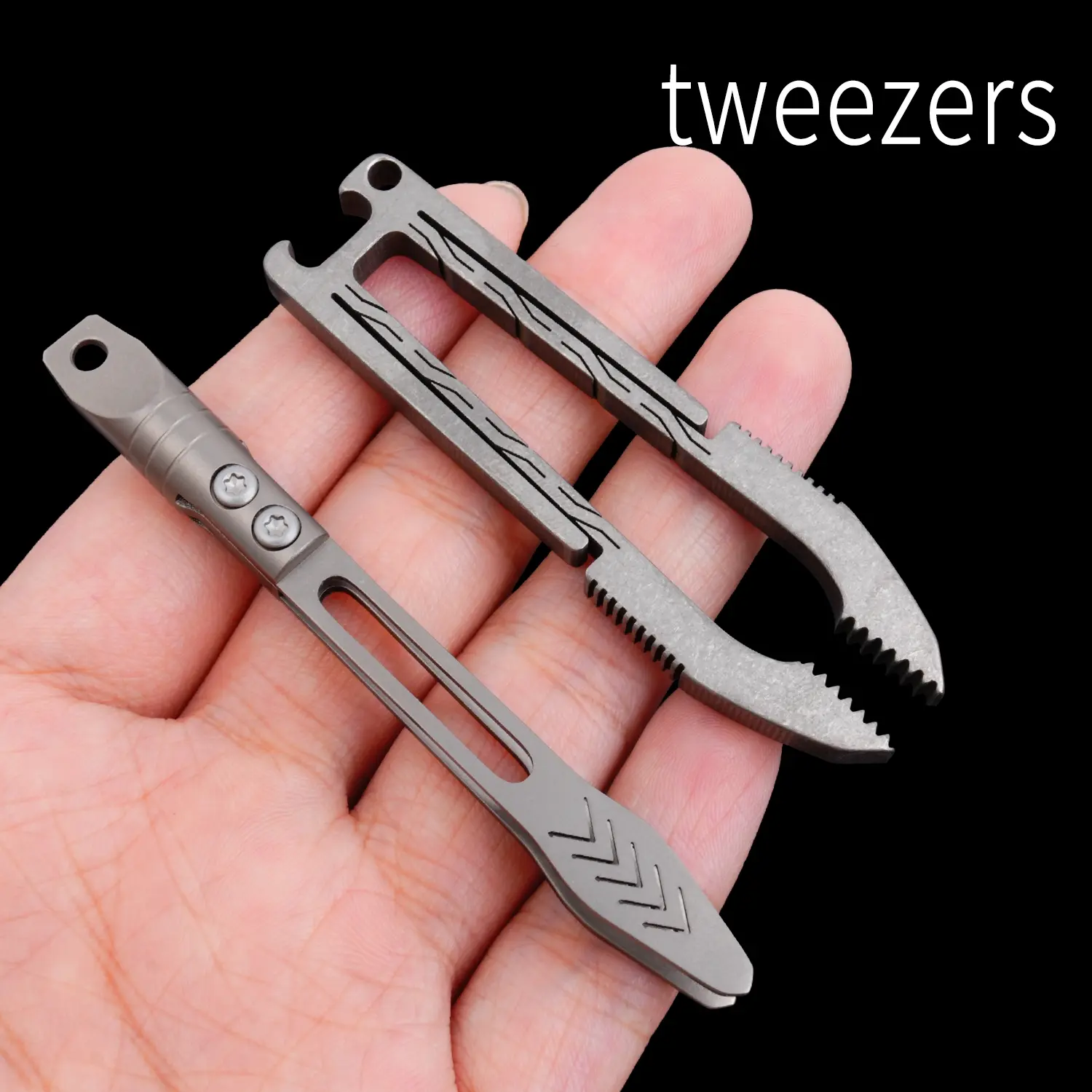 New Titanium Mini Tweezers Clip, Portable Keychain Tool, Outdoor Edc Small Tool, Two Models Available, Compact and Durable Design, Hand Tools, Precision Tweezers