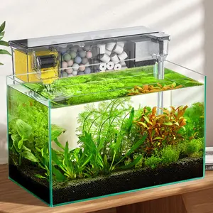 3-in-1 Aquarium Filter with Water Circulation & Oxygenation, Top-mounted Drip Filter Box for Turtle Tanks outdoorfun
