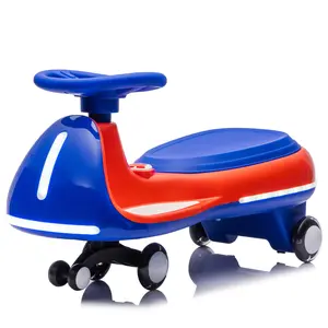 12V Kids ride on Electric Wiggle Car W/2-in-1 Smart Design,Controllable LED Lights,Flashing PU Wheels&Wide front auxiliary wheels,Triangular Stability Frame,5MPH Max Speed,Bluetooth Music,for kids 3-8 Trike dirtbike