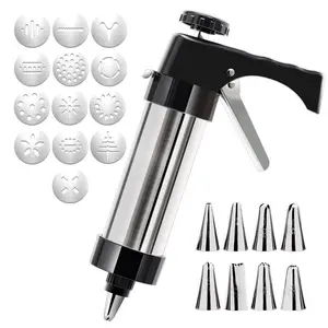 23 Pcs Cookie Cake Decorating Squeezer Set,Including Cream Pastry Injector And Decorating Gun,Ideal for Squeezing Cream,Cookie Creation,Halloween Christmas Party Gifts,Hand Tools Kits