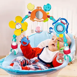 Baby Stroller Arch Toy, Crab Design Car Seat Toy, Adjustable Baby Hanging Toy, Rattle Maracas Sensory, Fit for Crib Bed Stroller Car Seat Feeding Chair