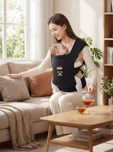 Ainomi 6-in-1 Safety-Certified Baby Carrier - Adjustable Detachable All-Seasons Ergonomic Hip Seat, Hands Free, Hip-Safe Lightweight Newborn Sling for Shopping, Travelling (Newborns to Toddlers), Hands Free Carrier, Newborn Sling Carriers