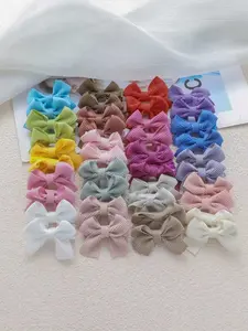10/20/40pcs Mini Bow Hair Clips, Hair Clip Set, Checkered Fabric Hair Clips, Fully Covered Edges to Protect Hair, Suitable for Everyday Wear or Holiday Gifts